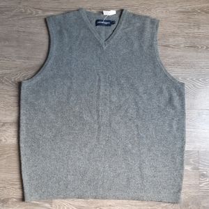 Denver Hayes men's gray wool knit sweater vest. XL